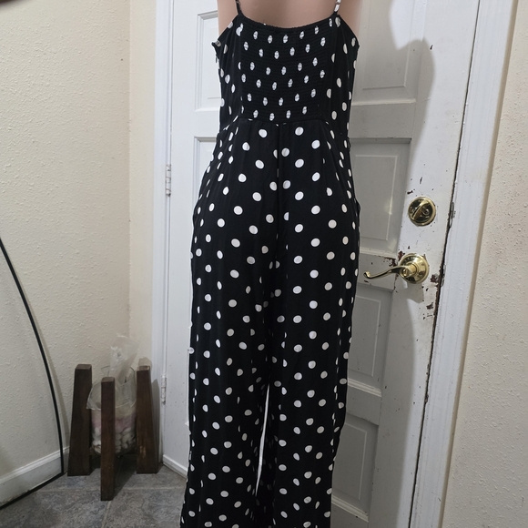 J. Crew Black and White Polka Dot Jumpsuit - Picture 3 of 9